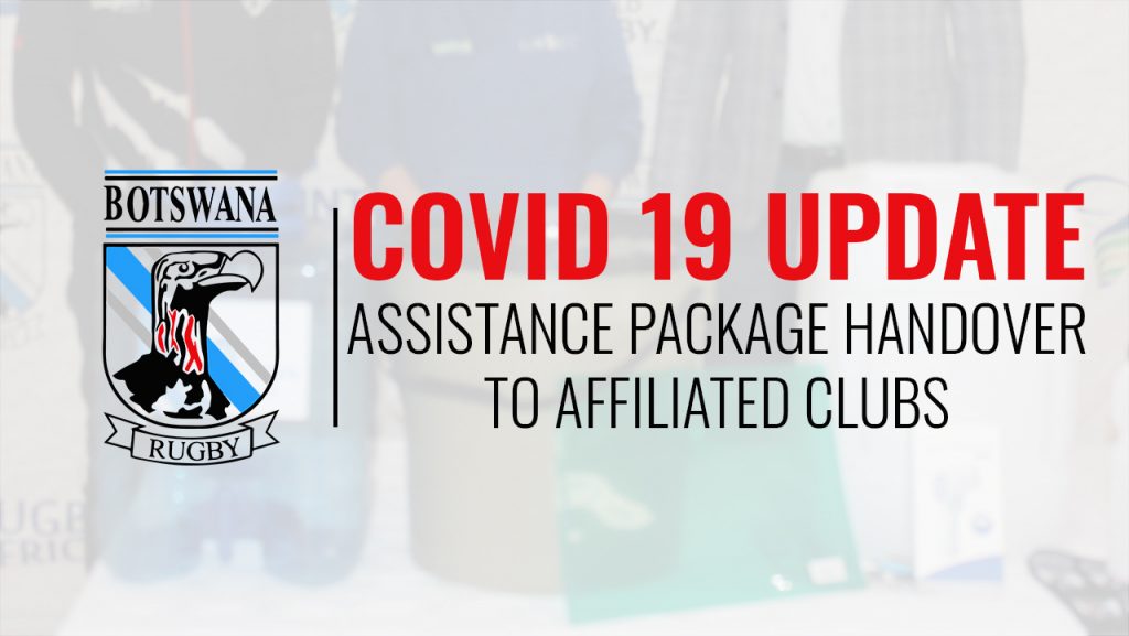 Botswana Rugby Union Covid 19 update Rugby Africa assistance package handover Header